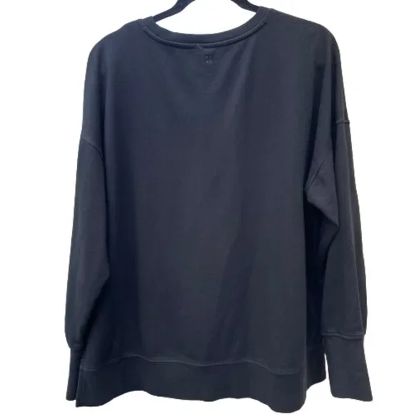 EUC Sweaty Betty After Class Longline Sweatshirt Black - Large US 12 - Picture 3 of 5